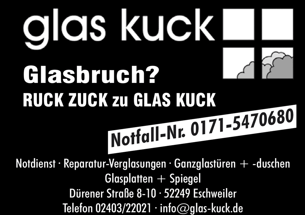 Ruckzuck Glas Kuck - 24h Notverglasung